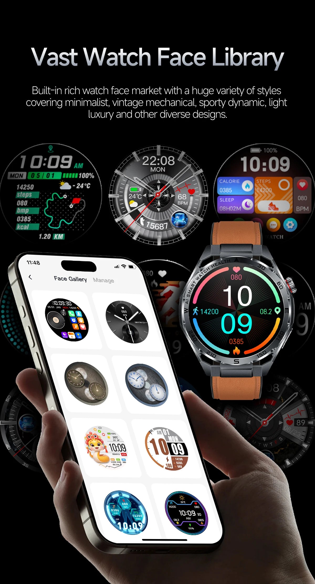 2026 New ECG+PPG Body Fat Analysis Health Smart Watch Uric Acid BP Blood Oxygen Bluetooth call Sports Smart Watch For Men Women