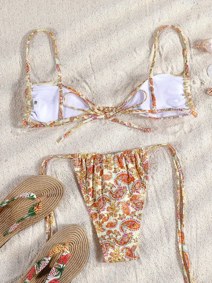 Two Piece Suit Bikinis 2026 Women Swimsuit Push Up Bathing Suit Sexy Bikinis Sets Swimwear Print Beachwear Solid Biquinis