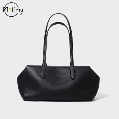 Cow Genuine Leather Underarm Bags Female Fashion Women's Bag Top-grain Leather Shoulder Handbag Ladies Luxury Designer Handbags
