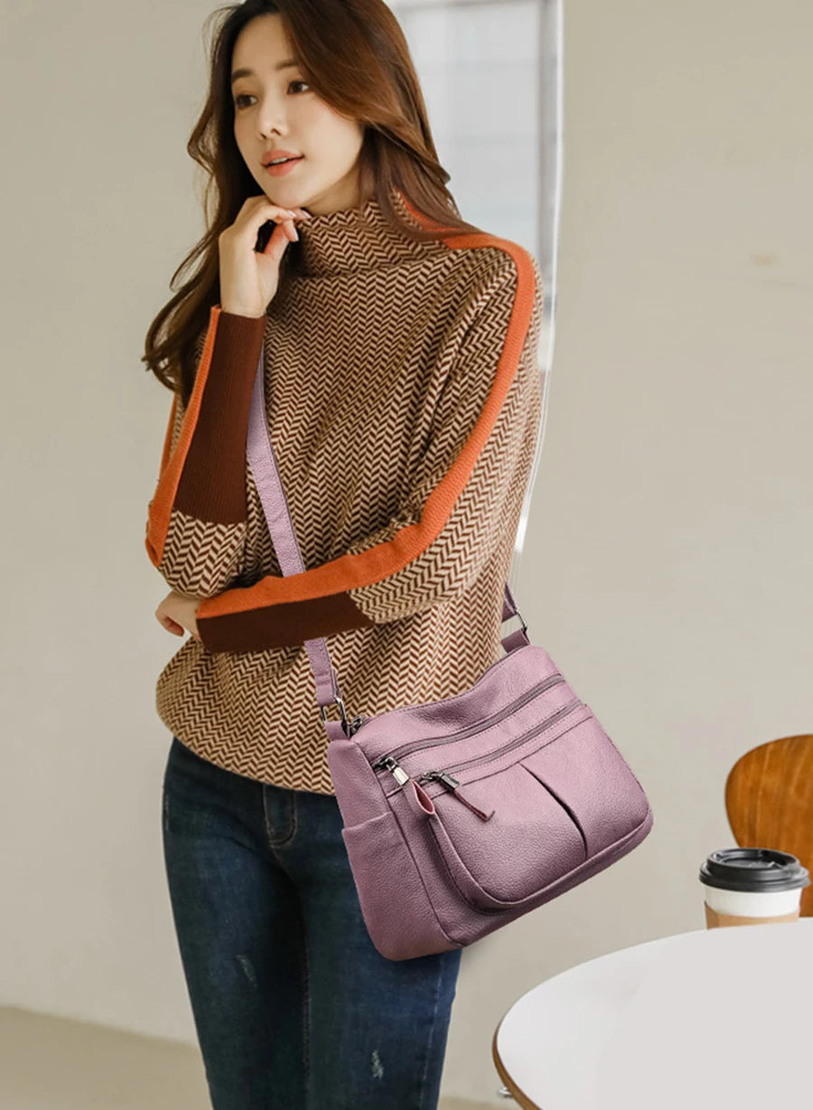 High Quality Genuine Leather Ladies Bags Fashion Purses And Handbags Famous Designer Crossbody Shoulder Bag For Women Sac A Main