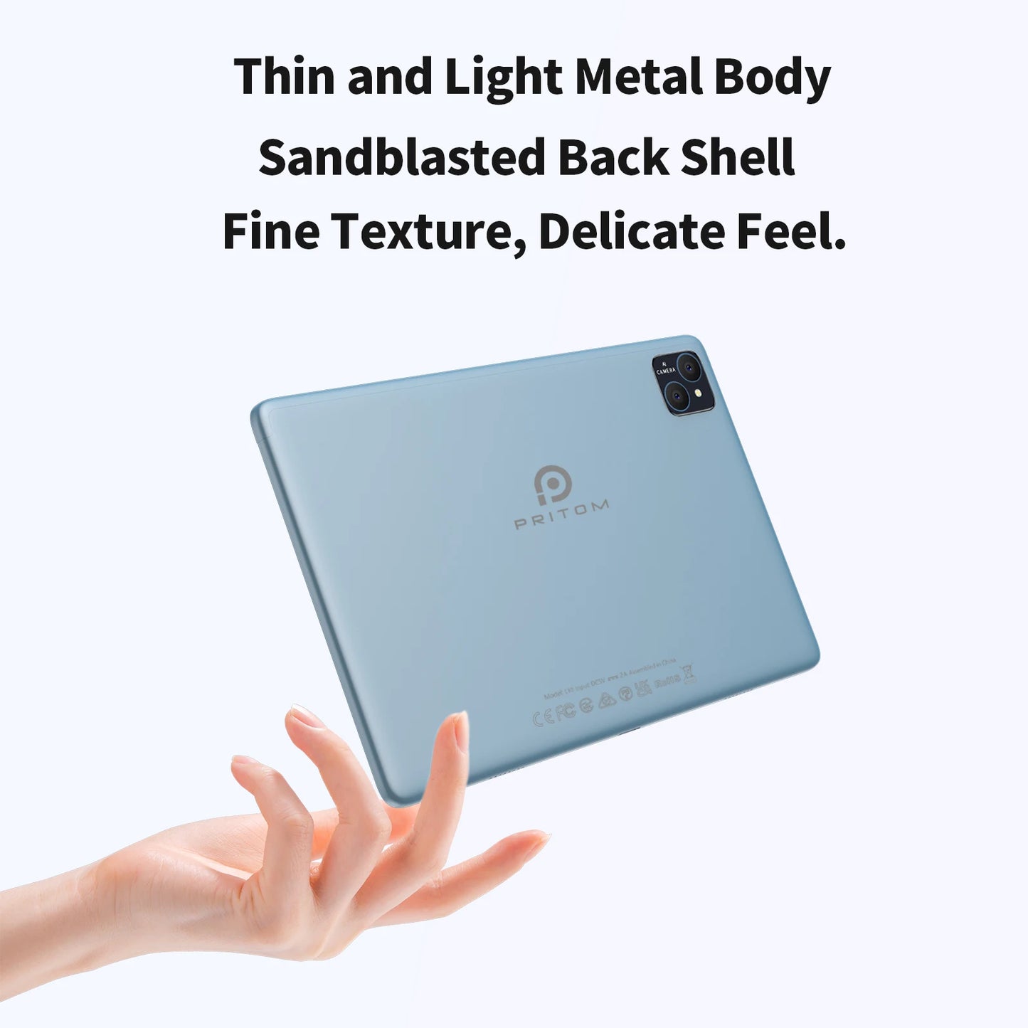 PRITOM TAB11 Android 15 Tablet 10 Inch, 16GB(4+12 Expand) RAM + 128GB ROM, Octa Core, 5G WiFi, with Keyboard, Mouse, Case