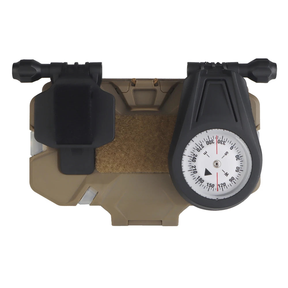Tactical Militar Outdoor Survival Compass for MOLLE Mobile Phone Holder Navigation Board Foldable Admin Panel Hunting Vest Gear