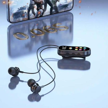 Ultra Long Battery Life Lavalier Bluetooth Earphones Card Insertion LED Screen Bluetooth Headset Variable Sound HD Calling