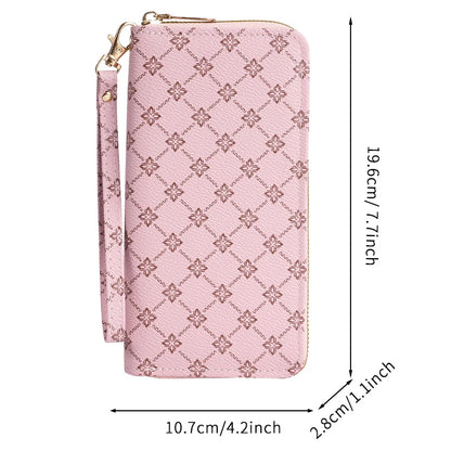 New niche European and American trend printing long large-capacity multifunctional wallet clutch wholesale bag