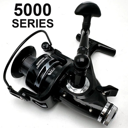 Carp Double Brake Design Spinning Fishing Reel Gear Ratio 5.2:1 High-speed with Dual Braking System Bass Travel Fishing Gear