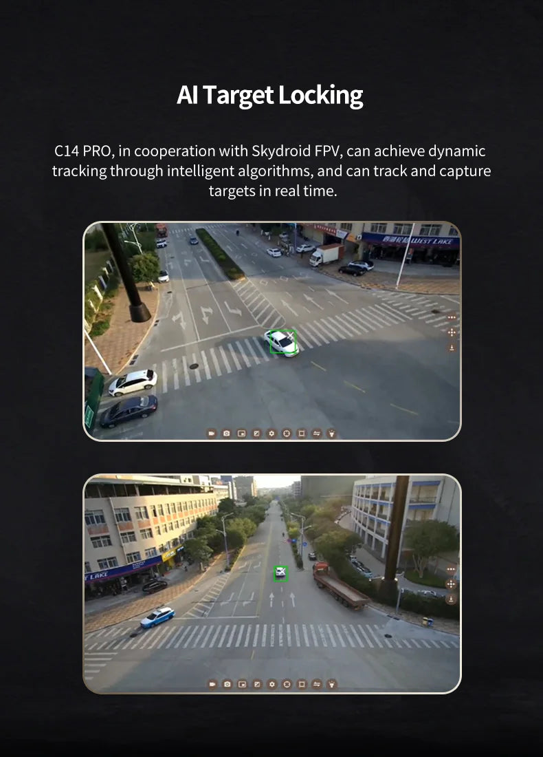 Skydroid C14Pro Four-Light Pod, Three-Axis Stabilization, AI Tracking, Power Inspection and Security Drone Gimbal Camera