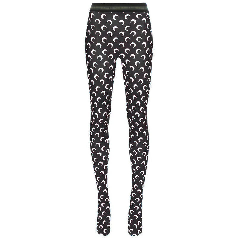 Fashionable Women Printed Elastic Jumpsuit New Summer Casual Seamless Tight Thin Women's High Waisted Leggings