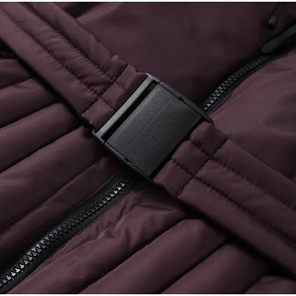 Women's Chic White Hooded Ski Jumpsuit with Waist Belt Warm Snowproof One-Piece Snow Wear Winter Sports Fashion Lady Snowsuit