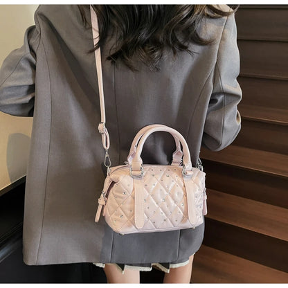 Light Luxury Rhinestone Women Handbags New Exquisite Fashion PU Leather Crossbody Bag Classic High Quality One Shoulder Pack