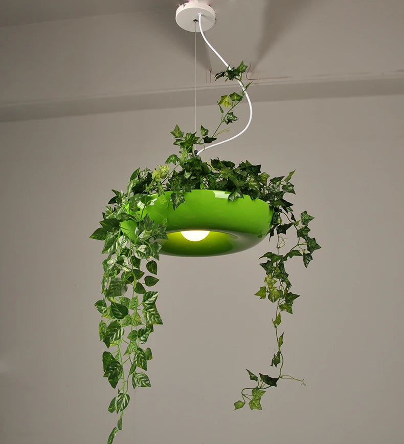 Nordic Plant Pendant Lights DIY garden Led Lamp Flower Pot Hanging Lamp Dining Room Restaurant Lighting Fixtures Home Decor
