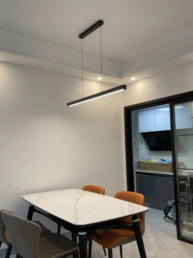 Dining Room Chandelier Dining Table Lighting Kitchen Bar Light LED Linear Lamp Restaurant Pendant Lights Modern Brief Droplight