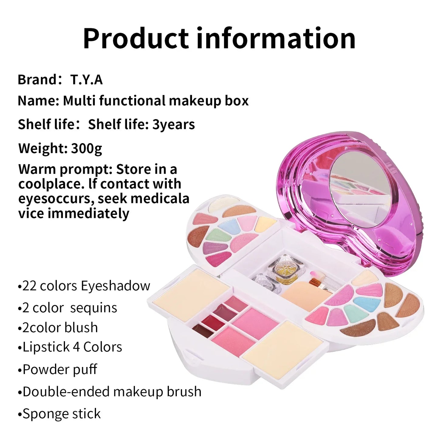 Makeup Kit Full Set for Women Multi-functional All in One Box 32 Colors Face Powder Eye Shadow Highlighter Brush Make Up Palette
