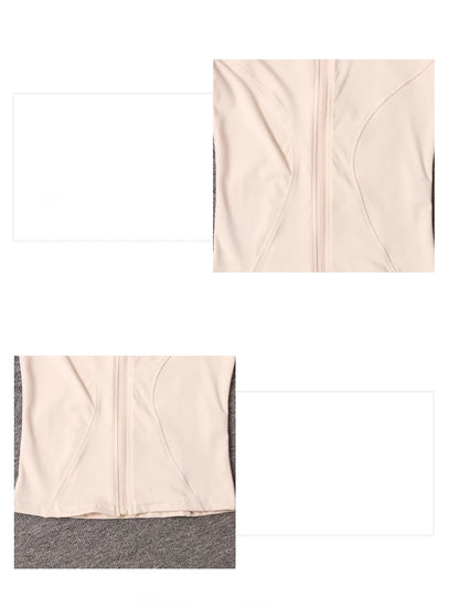 Summer High Quality Waist Slimming Training Tops Women's Quick-drying Tight Stand Collar Full Zipper Short Sleeves Yoga Shirts