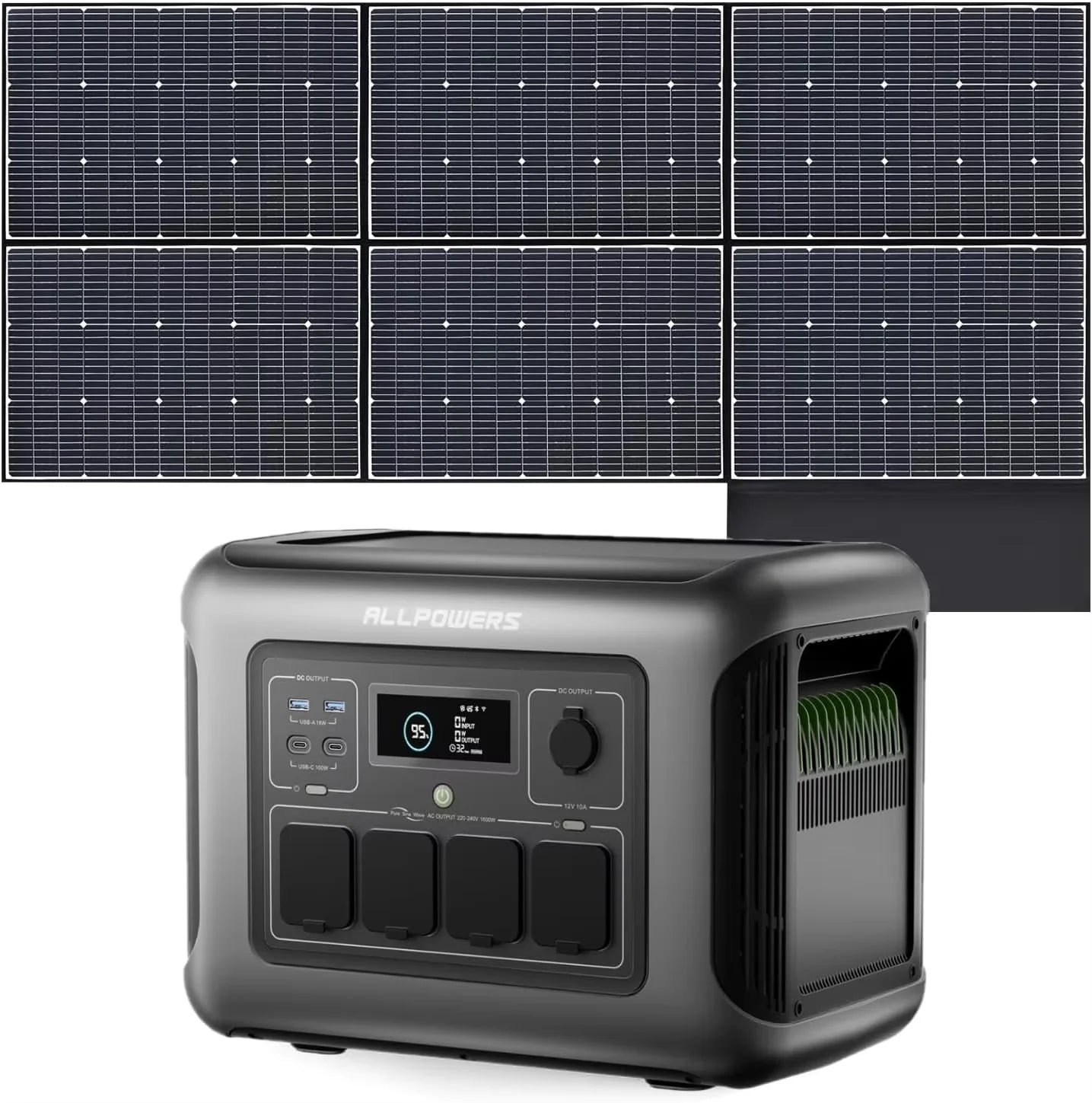 ALLPOWERS R1500 LITE Portable Power Station 1056Wh Solar Generator & Solar Panel 2×100W / 140W / 200W / 400W / 600W  for Camping