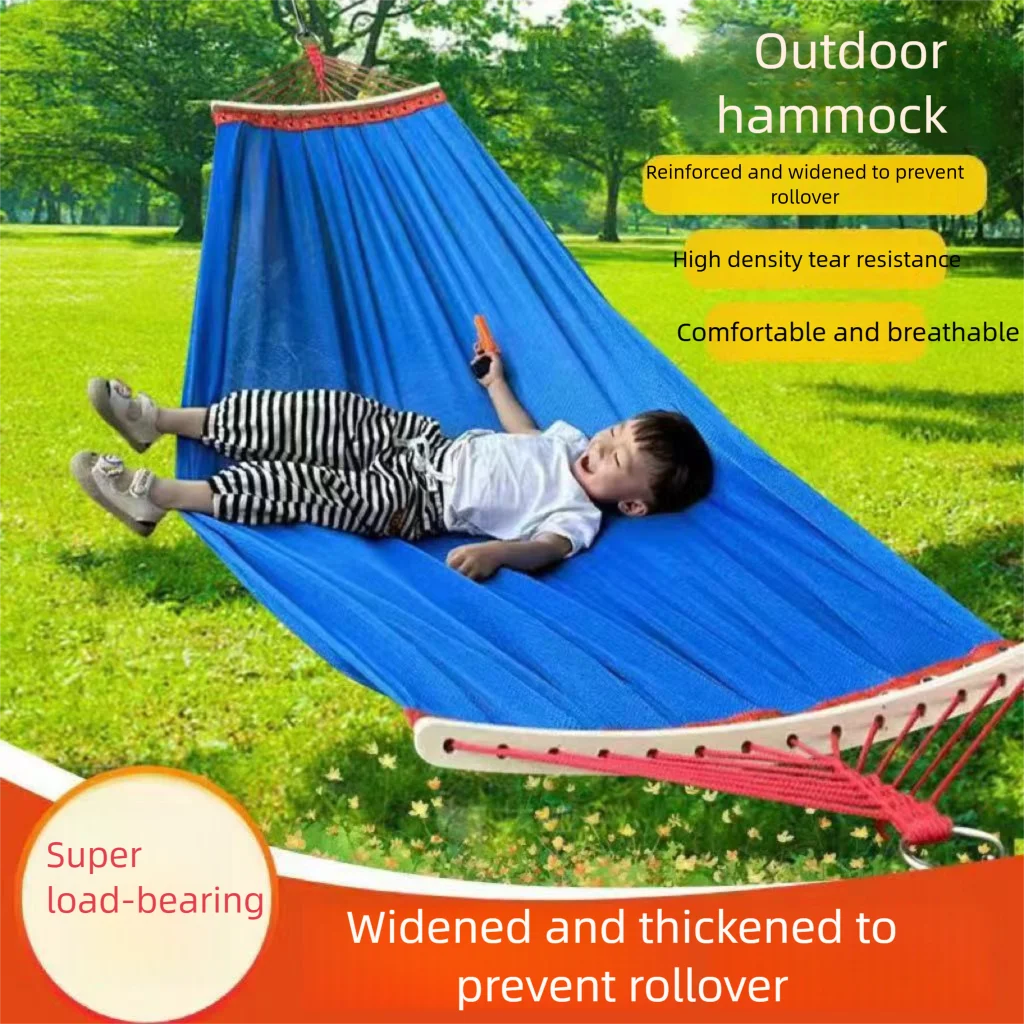 Single Person Ice Silk Mesh Hammock Anti-rollover Portable Outdoor Camping Hammock Breathable Net Swing Bed