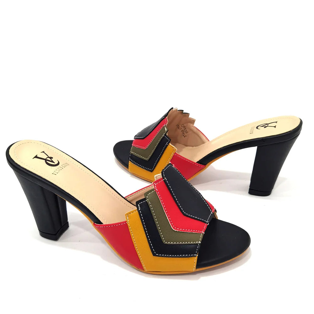 2023 Black Color Comfortable Heels Italian Lady Shoes with Matching Bag for African Women Shoes and Bag Set