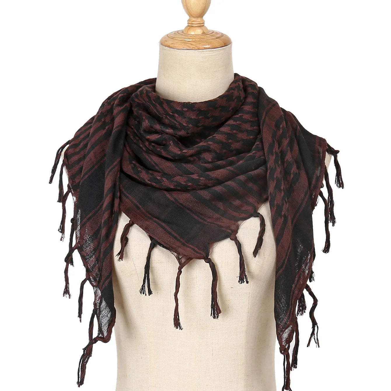 2024 New Plaid Hijab Scarf for Men and Women Arab Desert Headscarf Soft Tactical Hiking Scarves Unisex Turban Military Shawl