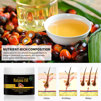 120g Batana Hair Oil Repair Split Ends Nourish Scalp Strengthen Hair Roots for Growth & Shine Hair Care Oil