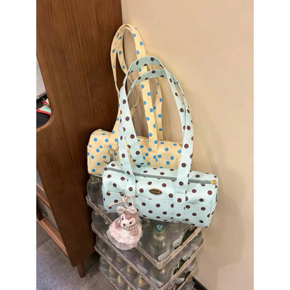Korean Style Polka Dot Shoulder Bag Women's Large Capacity Commuter Pillow Bag Underarm Bag Trendy Single Shoulder Bags