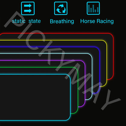 Geometry Large RGB Gamer Mousepad 40x90cm Mouse Mat Gaming Mousepads LED Keyboard Mats Luminous Desk Pads Mouse Pad For PC