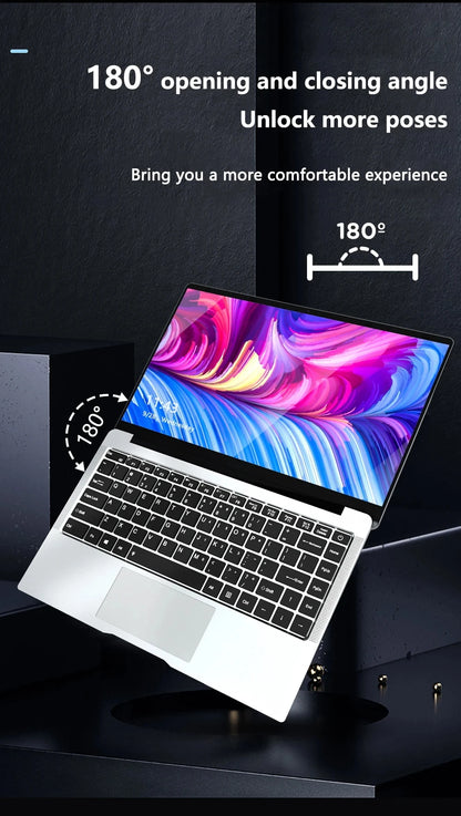 2026 New Laptop Computer Windows 11 Pro Intel Atom A3950 2025 Notebook PC Gamer 12GB RAM 512GB 1TB SSD 1920*1080 Office Computer