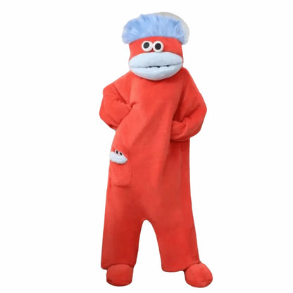 Funny Soft Coral Fleece Big Mouth Onesie Pajamas Thicken Texture Hooded Pajamas Fleece Pajamas Loungewear