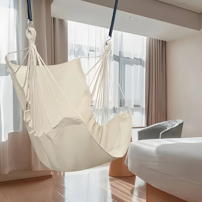 1pc Hanging Hammock Chair with Storage Bag for Outdoor Patio, Balcony, Porch, Indoor Bedroom, Comfortable Swing Seat