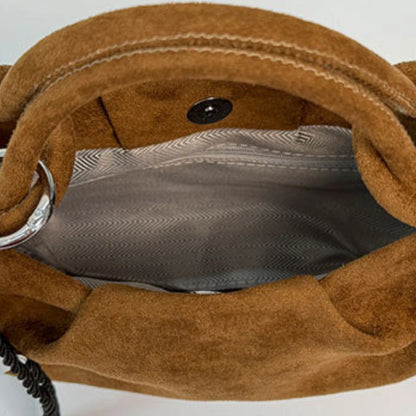 Small Suede Fashion Leather Shoulder Bags for Women 2025 Luxury Designer Brand Trend Crossbody Bag Females Short Handle Handbags