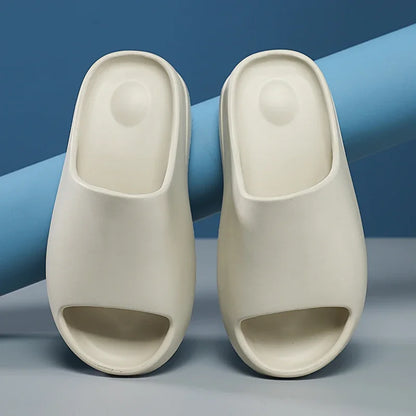 Summer Slippers Men Women Indoor EVA Soft Bottom Sandals Open Toe Trend Slides Beach Shoes Slippers Home Shoes Size 35-46