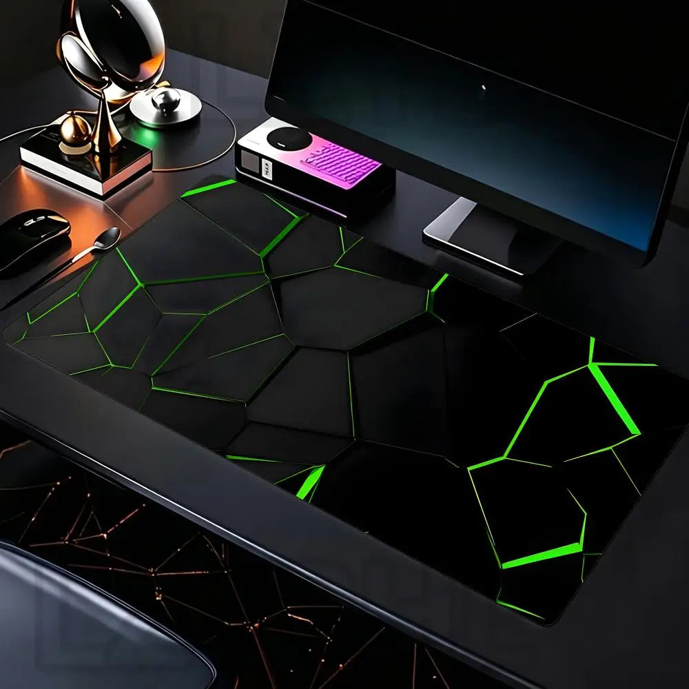 Cool Geometric Pattern 3D Mouse Pad XXL Computer Laptop Mousepads Office Large Gaming Mousepad Rubber Bottom Non-Slip Desk Mat