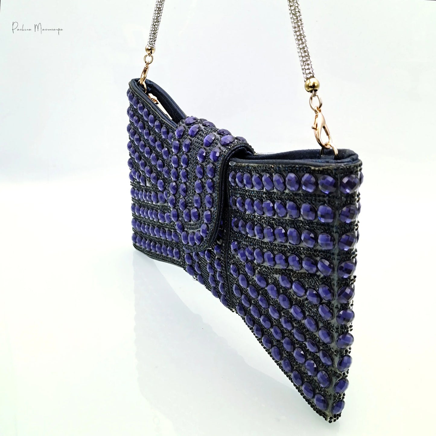 Navy Blue New Design Envelope Style Ladies Bag And High Heels Nigerian Fashion Ladies Shoulder Bags For Party Or Commuting