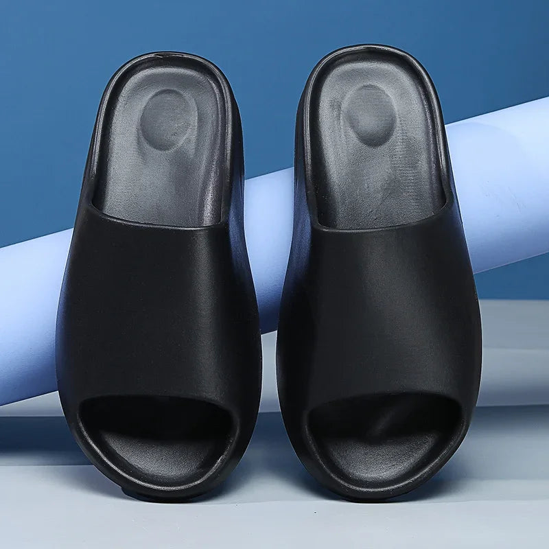 Summer Slippers Men Women Indoor EVA Soft Bottom Sandals Open Toe Trend Slides Beach Shoes Slippers Home Shoes Size 35-46