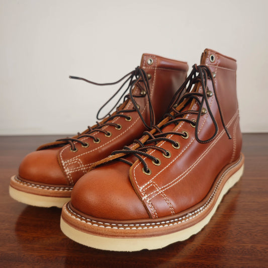 U6796 Men Retro Tough Motorcycle Ankle Boots Goodyear Welt Durable Full Leather Outdoor Work Boot