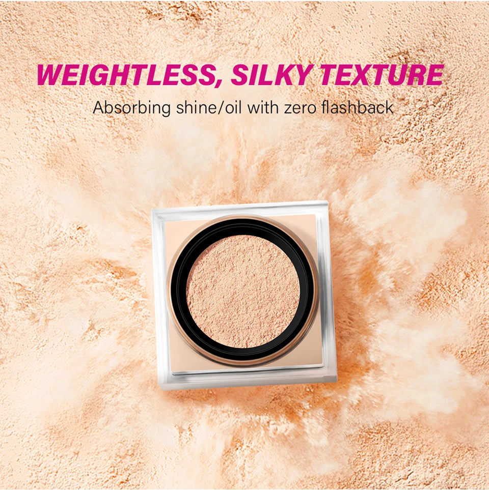 Loose Baking&Setting Powder Long Lasting Oil Control Natural Face Matte Waterproof Brighten Loose Powder Makeup Cosmetics