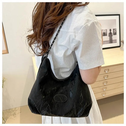 New Summer Chain Commuting Bag, Casual Student Soft Face Large Capacity Bag for Women, Fashion Single Shoulder Crossbody Bags