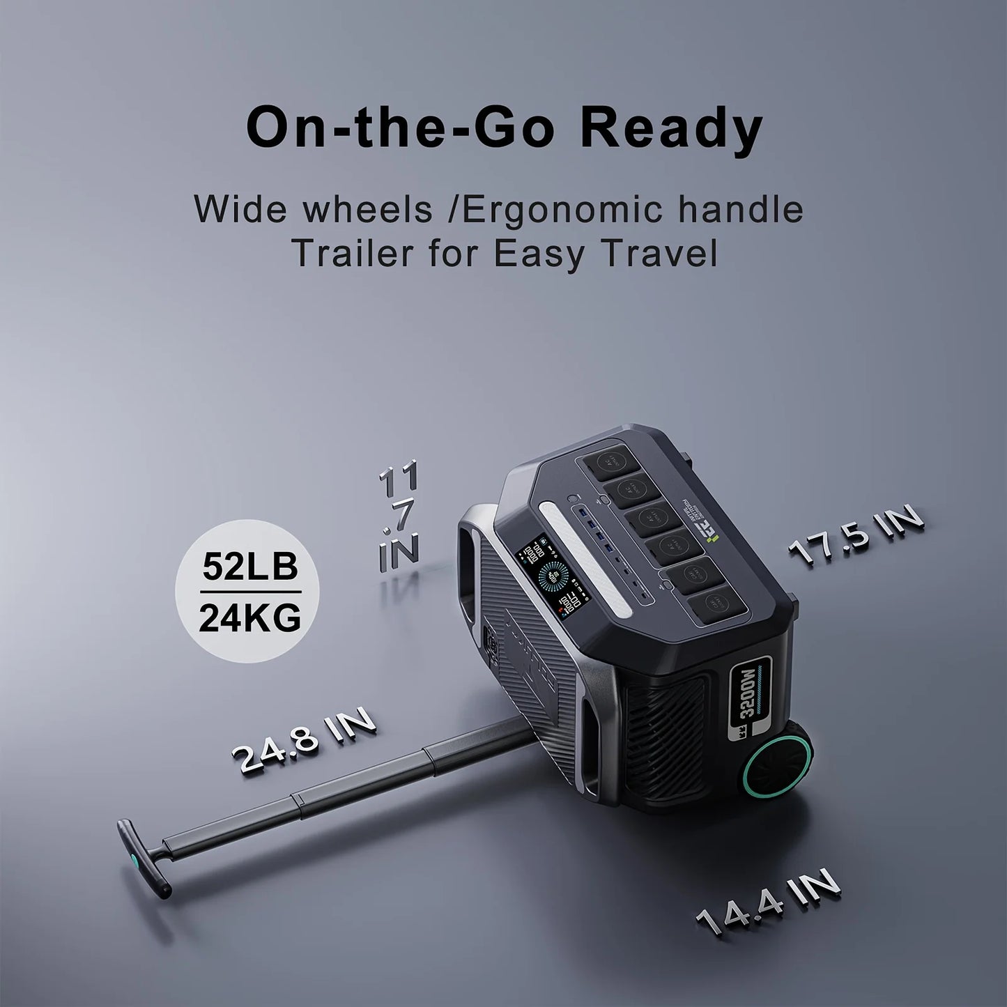 IEE 3200W Solar Generator P3200, 2048Wh Portable Power Station, LiFePO4 Battery, 0-80% in 45 Minutes Charging, APP, 16 Ports, Portable Power Station for Camping/Motorhomes/Emergency Power