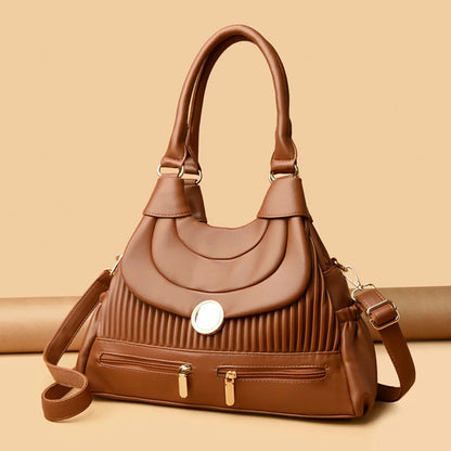 Genuine Brand Luxury Handbags for Women Designer Fashion Tote Bag High Quality Soft Pu Leather Shoulder Crossbody Hand Bags Sac