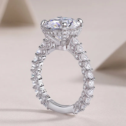 NKHOG 5CT Full D Color VVS Moissanite Ring For Women S925 Silver Luxury Engagement Bride Wedding Band Gift Jewelry GRA Certified