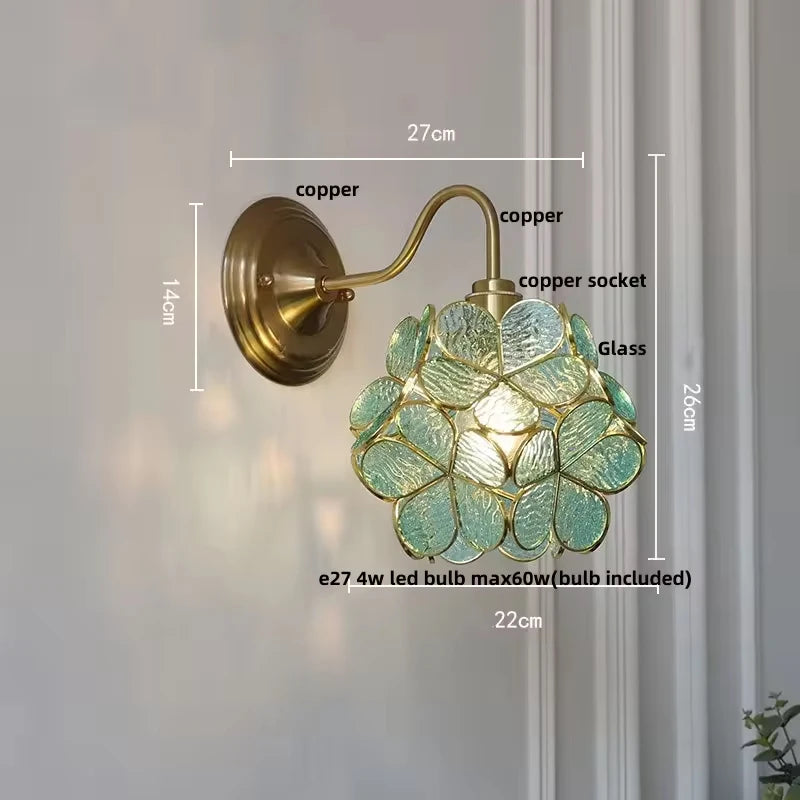 Modern Glass Pendant Lights for Restaurant Cafe Decoration Hanging Lamp Ceiling Chandeliers Nordic Flower Lighting Hotel Decor