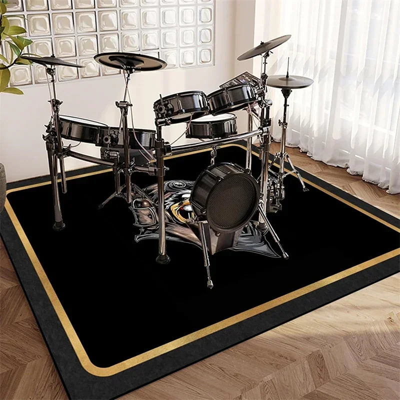 Vintage Sound Absorbing Stage Carpet Mat Rugs for Soundproofing Bass Drums Snare Electronic Jazz Musical Floo