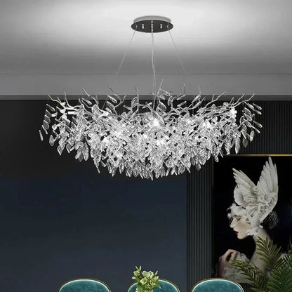 Luxury Modern Crystal Ceiling Chandelier Led Pendant Lamp Dining Table Living Room Bedroom Home Decor Wall Hanging Light Fixture