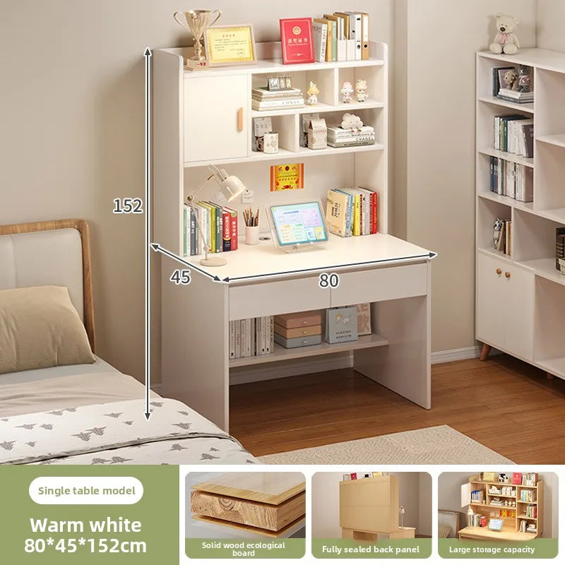 Aesthetic Desk Home Modern Simple Bookshelf Integrated Student Bedroom Learning To Write With Drawing Desk Office Computer Desk