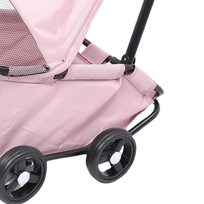 Multifunctional Pet Stroller with Canopy 4 Wheels Foldable Pet Strolling Cart for Small Dogs Cats Lightweight Easy Assembly