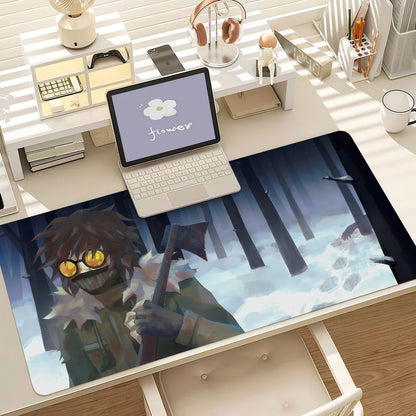 Creepypasta T-Ticci Toby Mouse Pad Anti Slip Rubber Edge Locked Thickened Laptop Gaming Desk Mat
