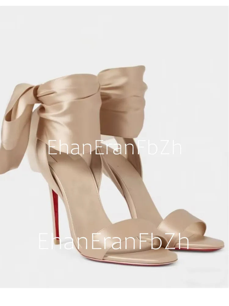 European and American Summer New Ankle Strap Women's Slim High-heeled Sandals Fashionable and Sexy Party Wedding Sandals
