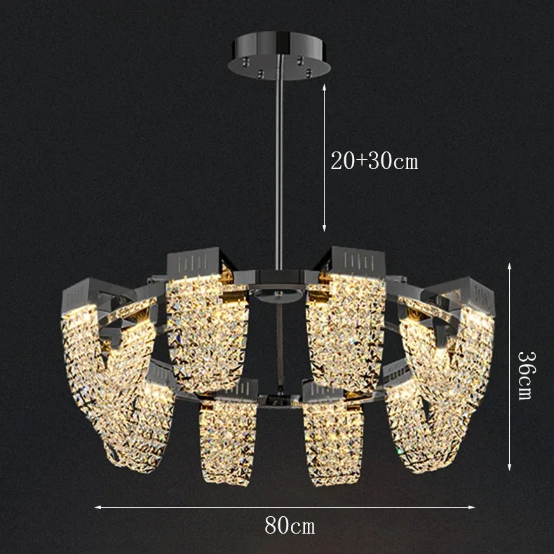2025 New Home DecorationPendant Lights Luxury Crystal Living Room Chandelier Bedroom Pendant Lamp Ceiling Light  Indoor Lighting