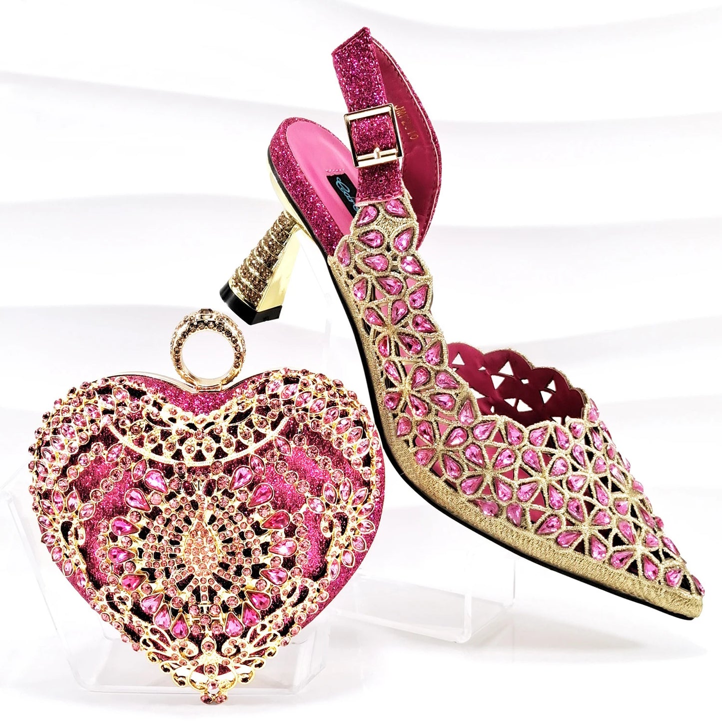 Doershow Lastest Italian Design Fashion Style Ladies Shoes with Matching Bag Set 2024 Nigerian Shoes and Bag Set  AR1-4