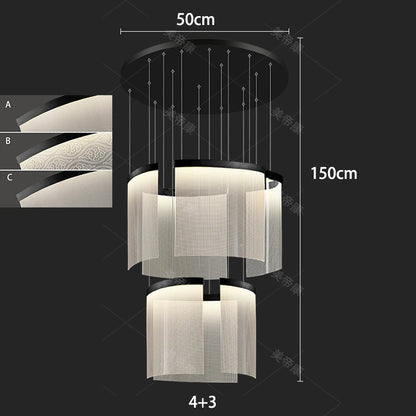 Modern home decor led lights pendant light lamps forstaircase Chandeliers for living room hanging light indoor lighting