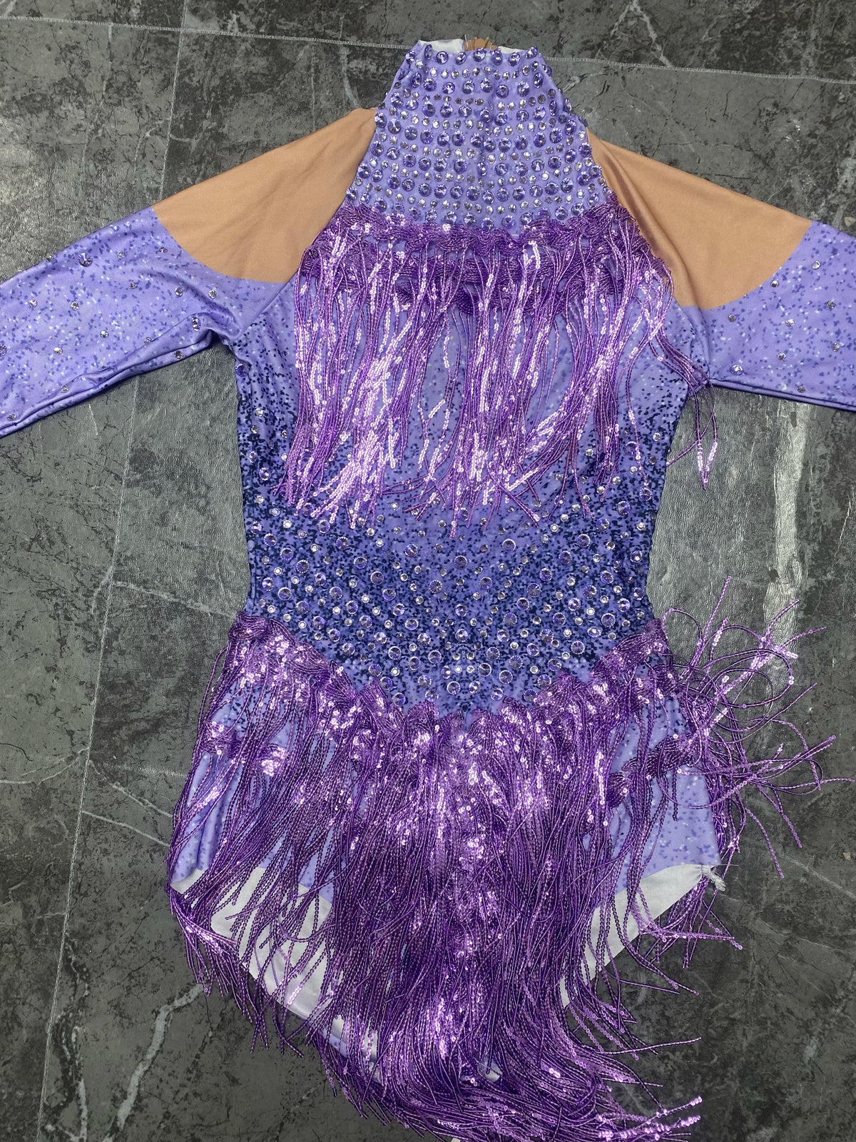 Sparkly Rhinestones Sequins Tassels Bodysuit for Women Sexy Performance Dance Costume Singer Dancer Leotard Show Stage Wear