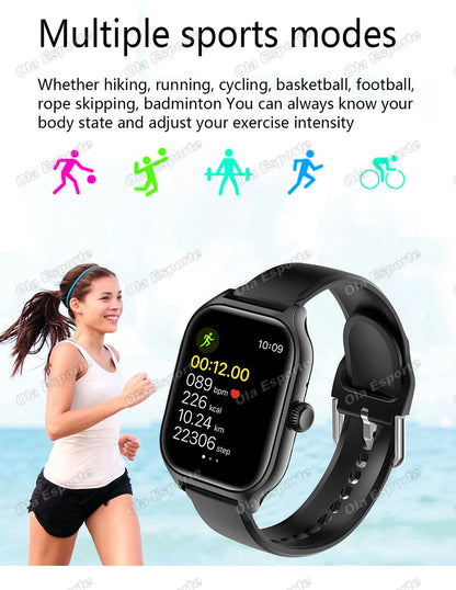 Men Women Smart Watch 2.01'' Waterproof Fitness Sports Watch Answer Call Sleep Sport Pedometer Information Alerts Smartwatch New